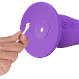 Impressions Ibiza Rechargeable Waterproof Silicone Vibrator With Suction Cup By Blush - Plum