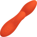Stella Liquid Silicone Dual Teaser Rechargeable Waterproof Rabbit Style Vibrator By CalExotics - Orange